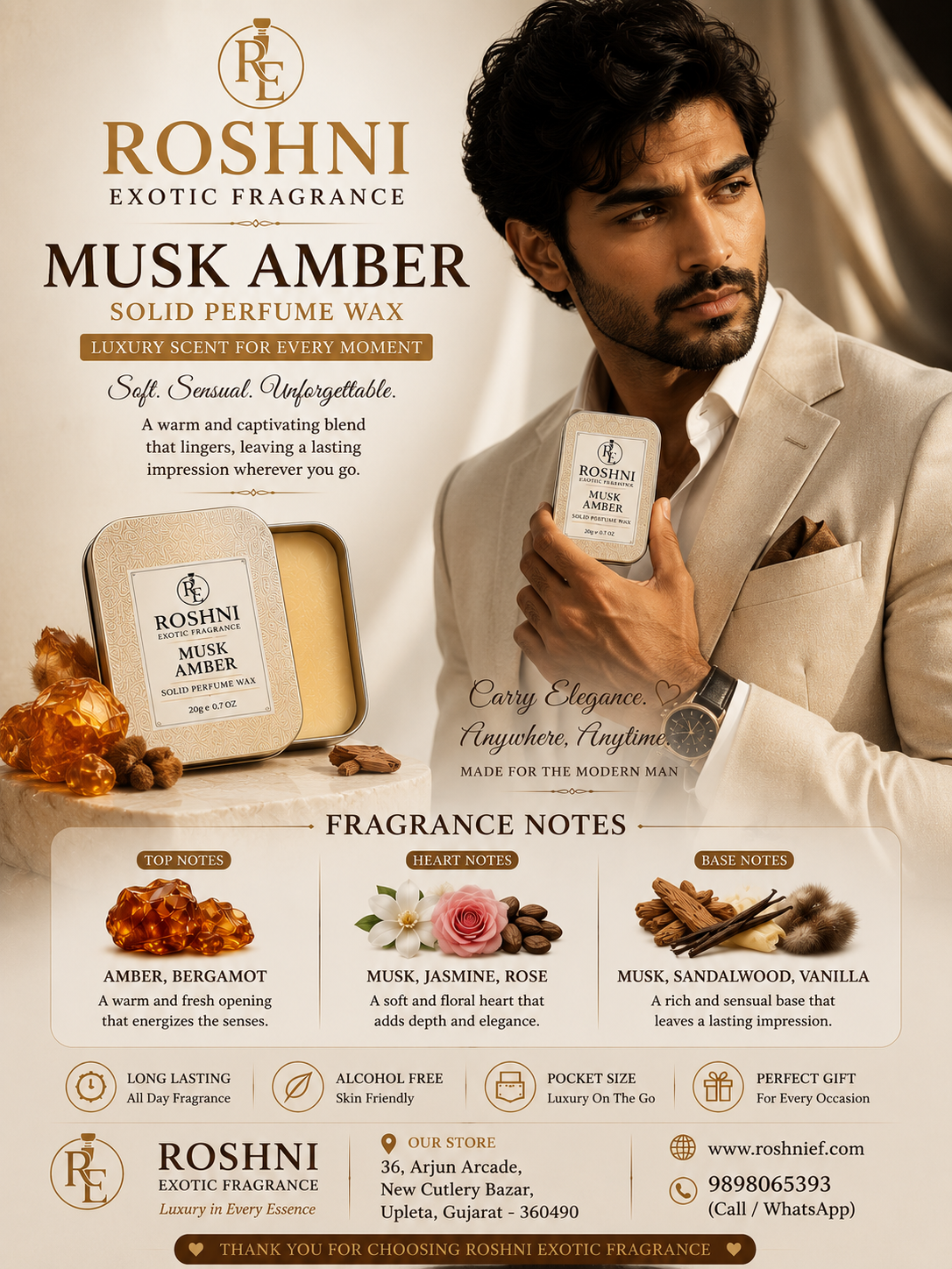 MUSK AMBER SOLID WAX