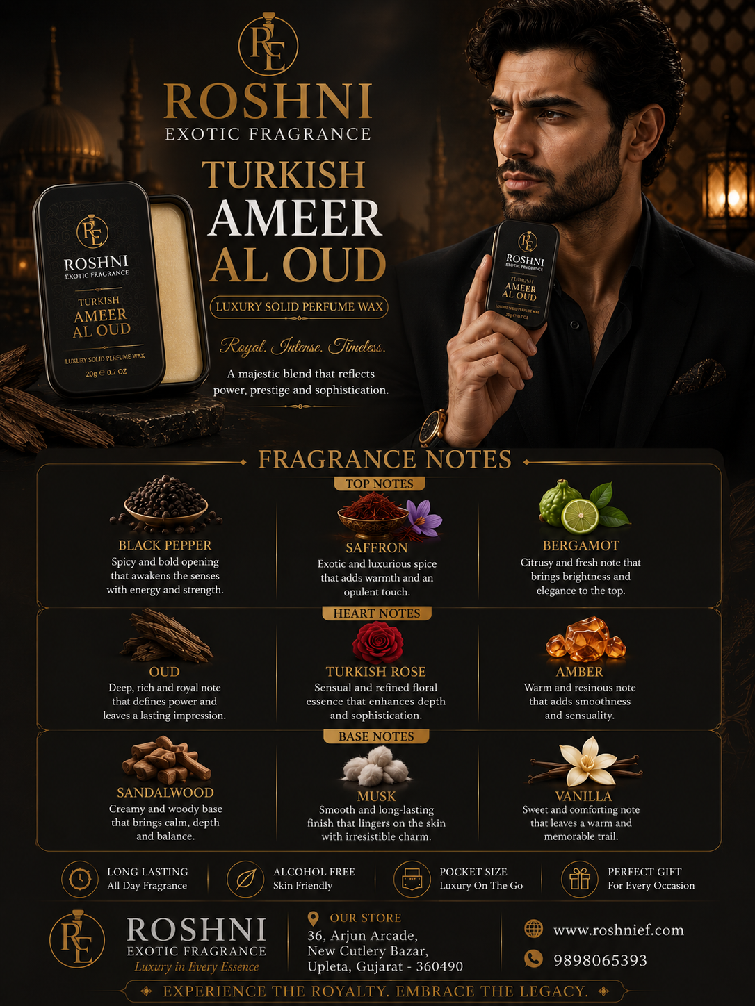 TURKISH AMEER AL OUD SOLID PERFUME