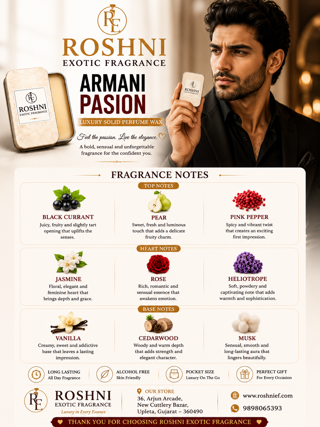 ARMANI PASSION SOLID WAX PERFUME